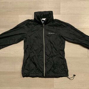 Women's Columbia Black Packable Hood Windbreaker Jacket